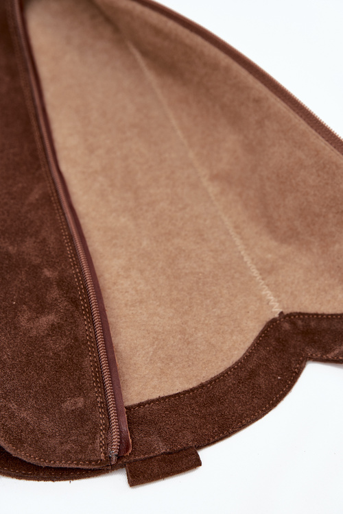 Kožené semišové kozačky cowboyové zateplené Zazoo 4224 čokoládové