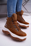 Dámská treková obuv zateplená Leopard Greem