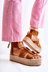 Dámske espadrilly na platforme Camel India