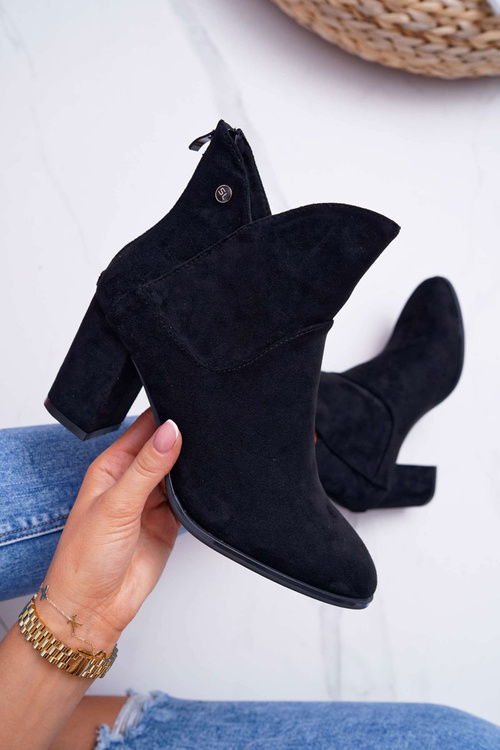 Dámské Kotníkové Boty Na Podpatku Sergio Leone Černé BT525