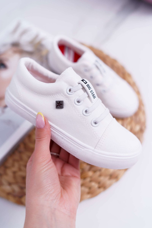 Biele tenisky s veľkou hviezdou DD374074