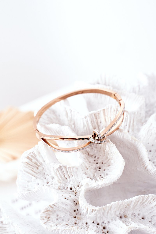 Náramek S Kubickým Zirkonem Růžové Zlato