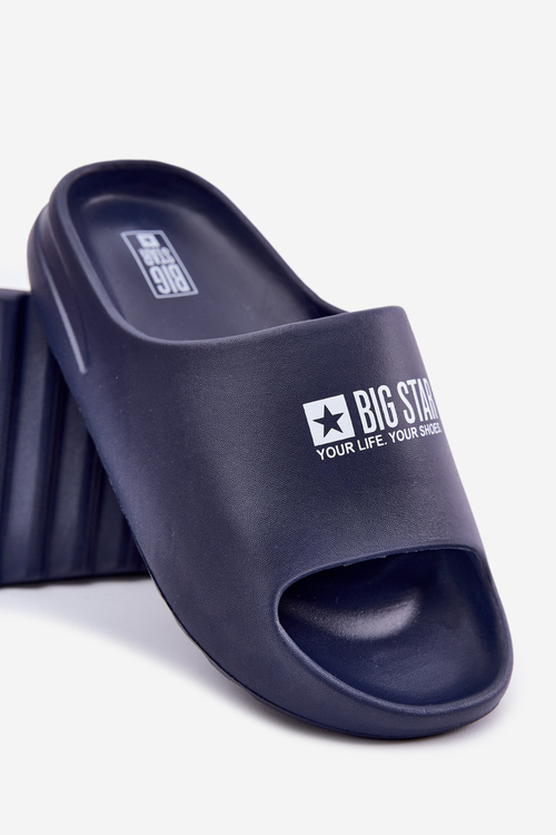 Pánske Pěnové Sandále S Logom Big Star RR174A014 Tmavomodré