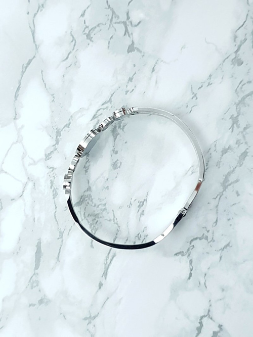 Dámsky oceľový náramok Pearl Srebrna Diona Stones