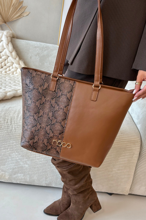 Kabelka Shopper Zvířecí Vzor NOBO BAG5740-M17 Hnědá