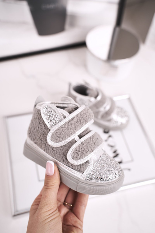 Dětské Tenisky Vysoké zateplené šedé Clifford