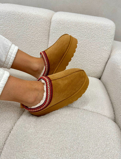 Dámské Sněhule Na Platformě Zateplené Kožíškem Camel Remenia