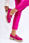 Dámské mokasíny Brogues s řetízkem Fuchsia Luella