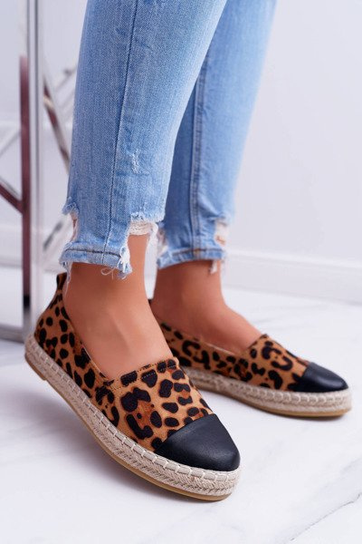 Dámské Espadrilky Leopard Flaty