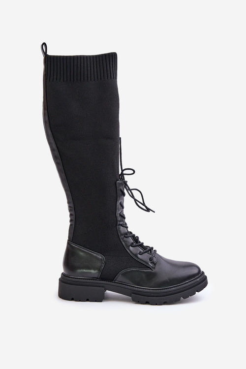 Zateplené Kozačky Se Sockenovým Svrškem Černé Iranel