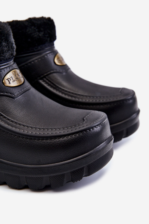 Pánské zateplené pěnové holínky do deště černé Tanyo