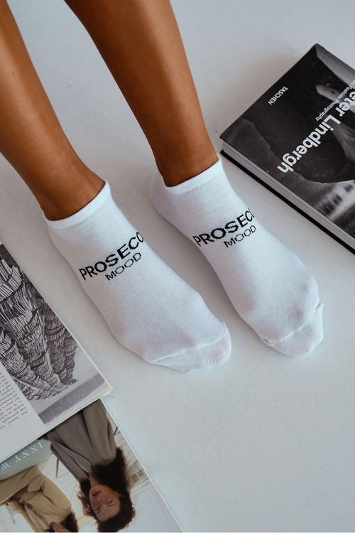 Dámske Ponožky PROSECCO MOOD Biela-Čierna