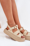 Béžové Dámske Sandále Na Platforme Nitavelia
