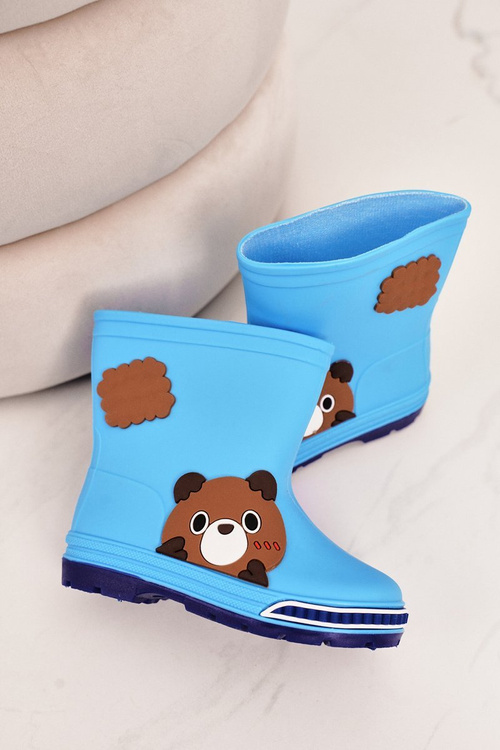 Detské galoshes s svetlo modrým medvedíkom