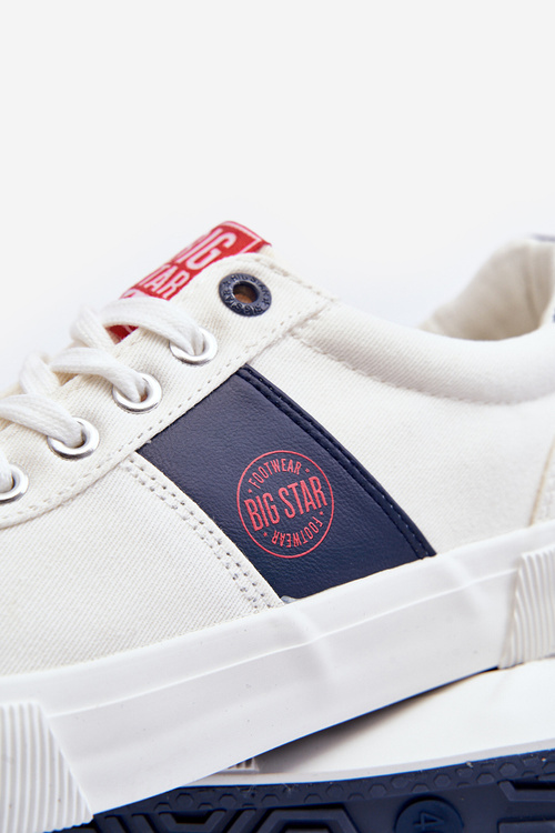 Mužské látěné tenisky Big Star JJ174253 Bílé