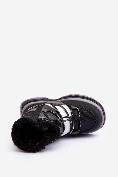 Dětské sněhule s izolační vložkou na zip černé Big Star MM374193