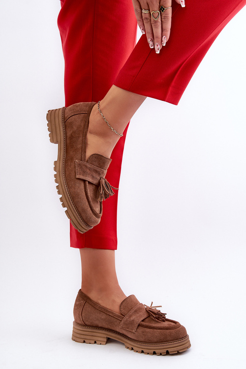 Zazoo 3469 Semišové Dámské Mokasíny S Živůtky Hnědé