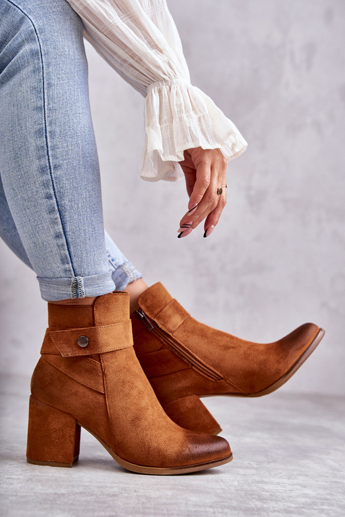 Dámske semišové topánky LA.FI 260041C-SU CAMEL