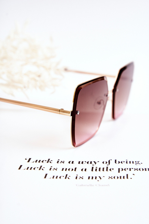 Velké čtvercové sluneční brýle V180005 zelená růžová