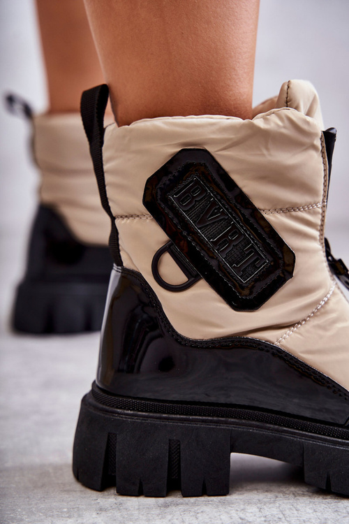 Dámské teplé sněhule se zipem béžové a černé Marit