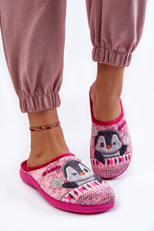 Domáce žabky Flip-Flops Papcie Penguins Inblu EC-81-023 Pink