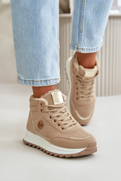 Čižmy Dámske Športové Topánky Izolované Na Platforme Khaki Ariatte