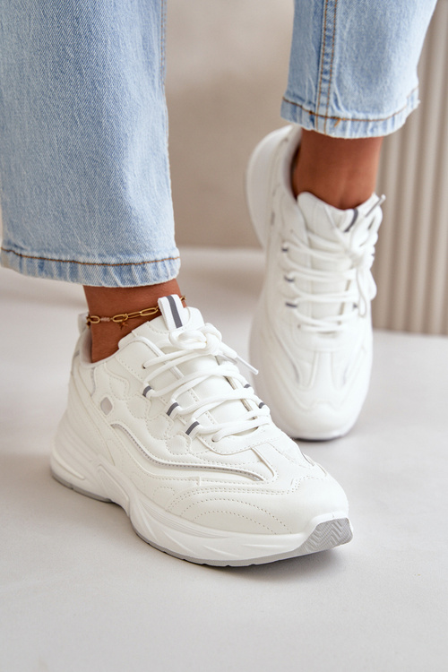 Športové Topánky Sneakers Eko Koža Biele Verilisse