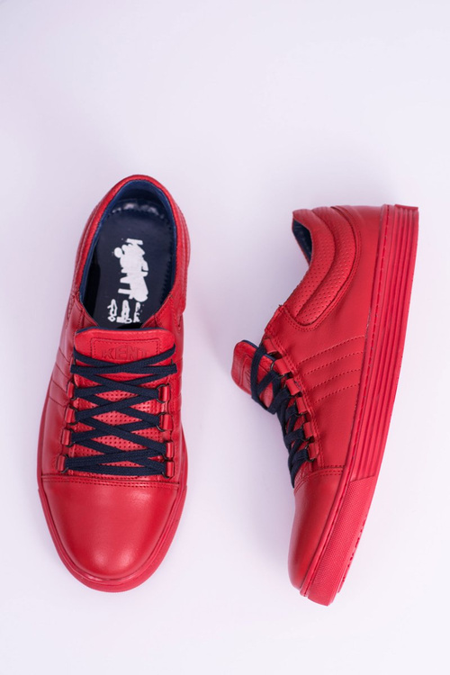 Pánské kožené boty Sneakers červené Torres