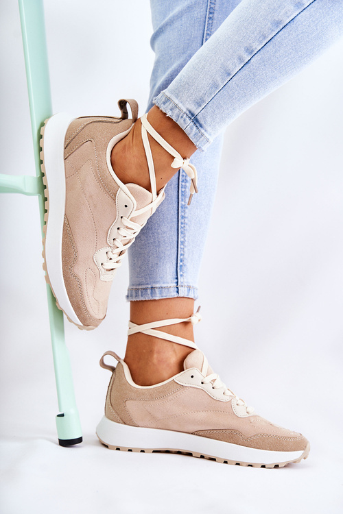 Dámske semišové športové topánky Beige Nayla
