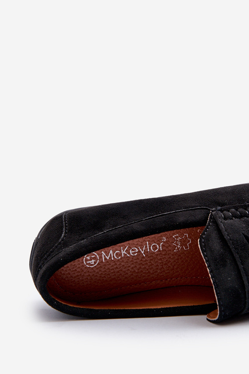 Mužské čierne mokasíny z ekologického semišu Nedlin