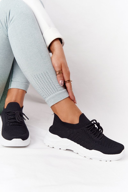 Dámská Sportovní Boty Sneakers Černé S Bílou Podrážkou Ruler