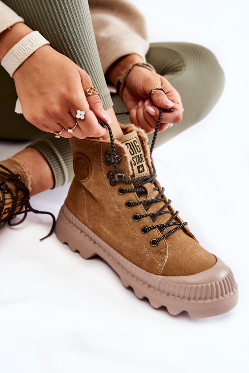 Suve Izolované topánky Big Star KK274521 béžová