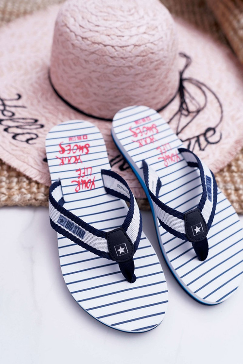 Dámske flip -flops Big Star DD274A250 Navy Blue