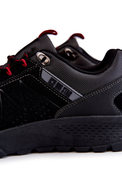 Pánské nízké trekingové boty Memory Foam Big Star KK174126 Černe