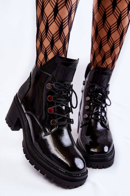 Lankanované izolované čierne čipky -up topánky ragnhild