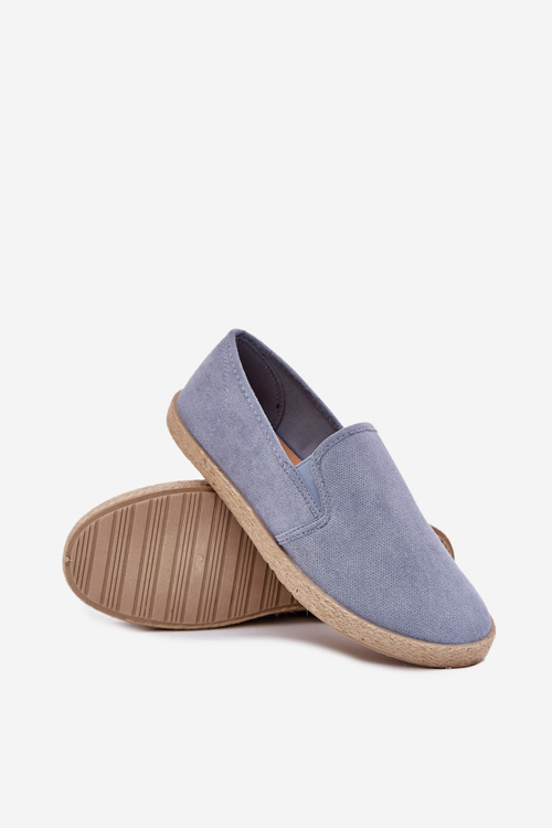 Pánské espadrilky z eko semiše modré Lunaria