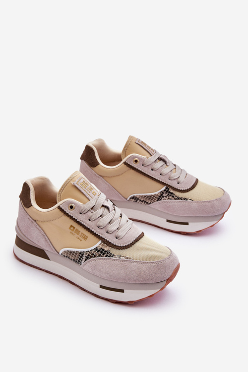 Módní tenisky Memory Foam System Big Star LL274364 Béžové