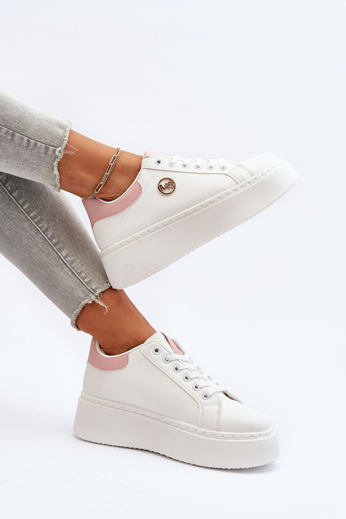 Dámske tenisky na platforme biele Eshen