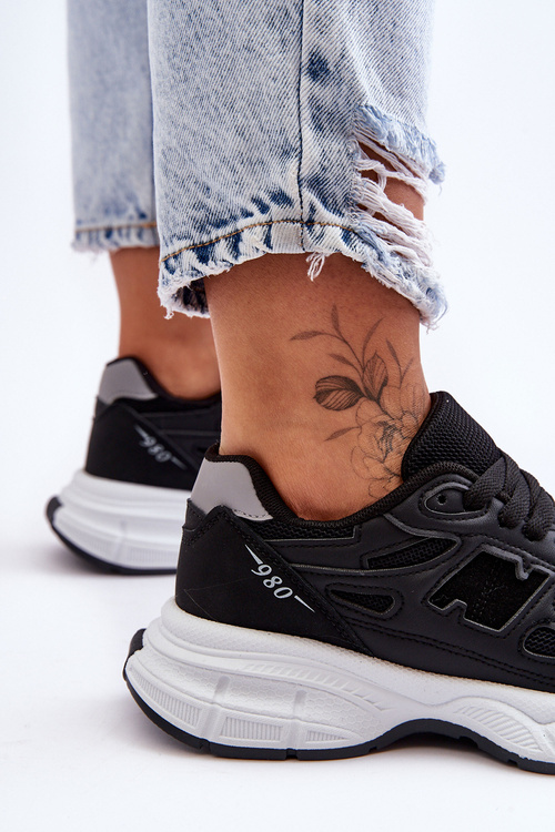 Modní Dámské Sportovní Boty S Síťovinou Černá Venice