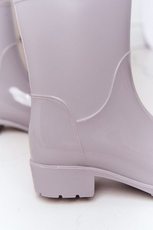 Lesklé galoshes šedých daždivých topánok jodhpur