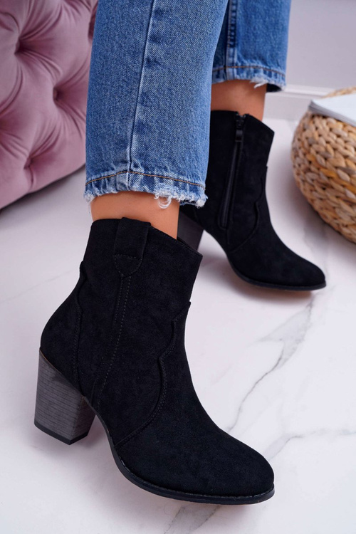 Dámske topánky na topánkach Nutriso Black Cowboy