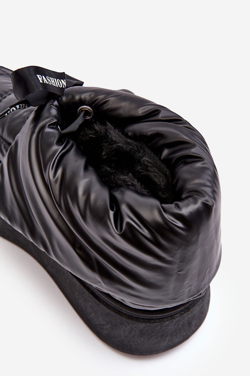 Dámské sněžné boty se zdobným uvázáním černé Siracna