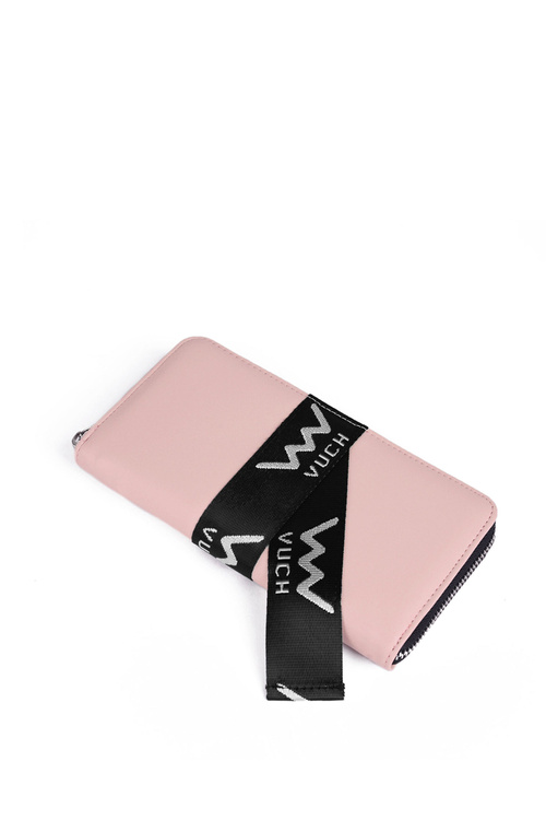 Kožená peněženka na zip růžová Mille