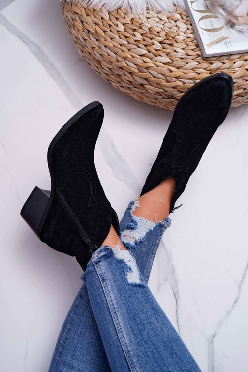 Dámské kotníkové boty černé Barski 1638