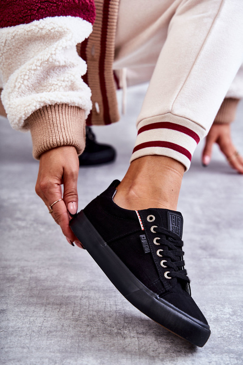 Nízke dámske materiály tenisiek Veľká hviezda KK274004 čierna