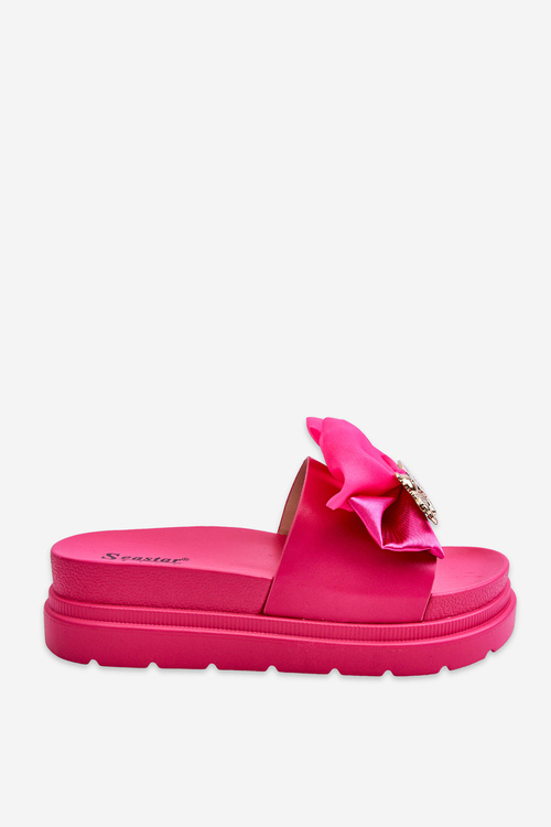 Flip -flops s lukom a dekoratívnym plyšovým medveďom Fuksja Suzy