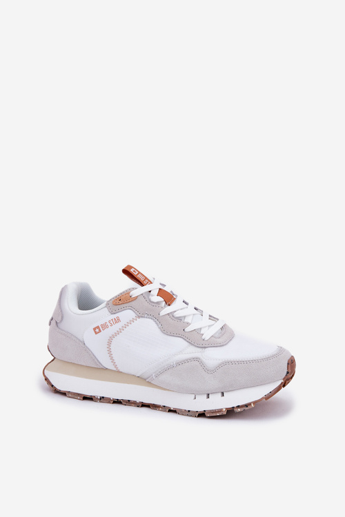 Semišové Ľahké Športové Topánky Pre Ženy Big Star RR274235 HI-POLY SYSTEM Béžové