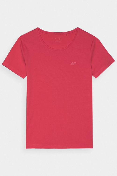 Dámske Hladké Tričko S Logom Ružové 4F 4FWMM00TTSHF1845-62S