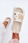 Dámske peny papuče s bielymi ozdobami Afariana