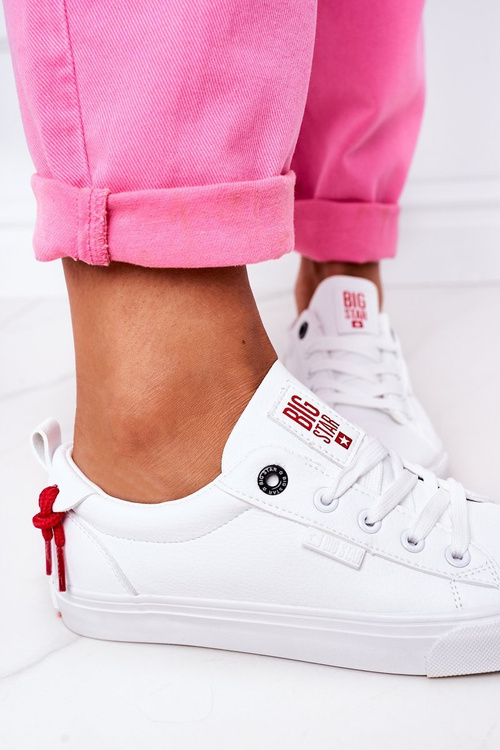 Dámské Kožené Tenisky BIG STAR GG274160 Bílé